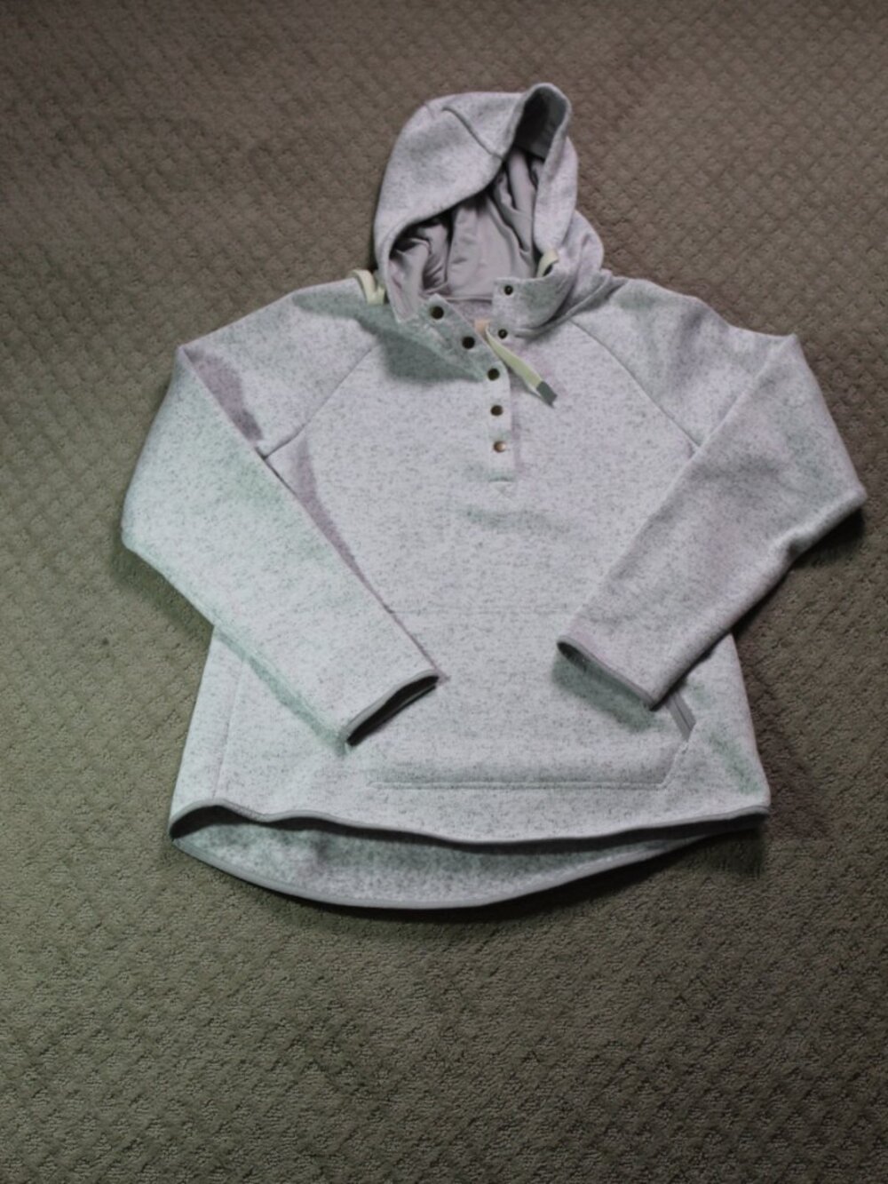 Thread + Supply Size L Variegated Light Grey Hoodie
